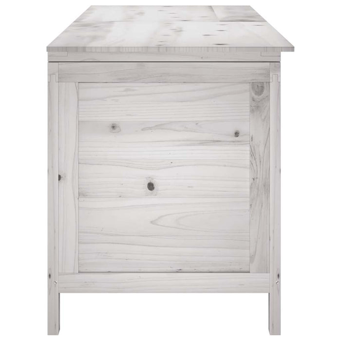 Ladă depozitare de grădină alb 150x50x56,5 cm lemn masiv brad - WALTI WALTI