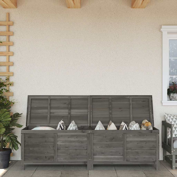 Ladă depozitare grădină antracit 198,5x50x56,5 cm lemn brad - WALTI WALTI