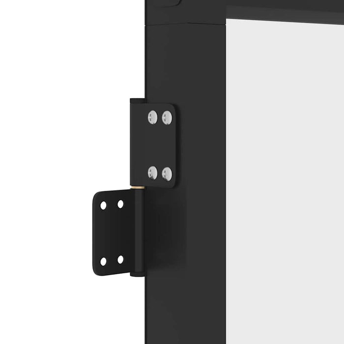 Ușă de interior negru 76x201,5 cm sticlă securiz./aluminiu slim WALTI
