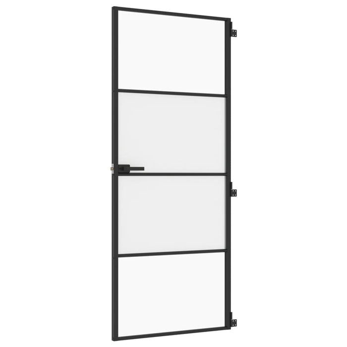 Ușă de interior negru 83x201,5 cm sticlă securiz./aluminiu slim - WALTI WALTI