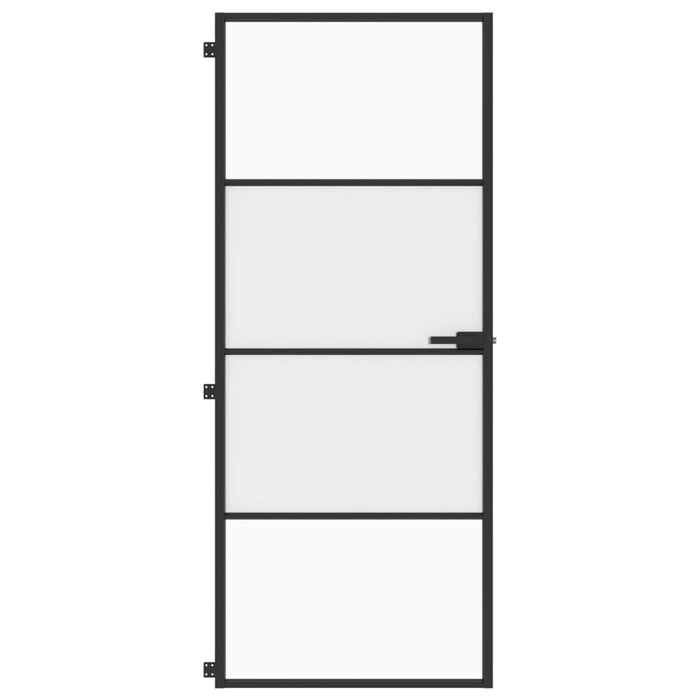 Ușă de interior negru 83x201,5 cm sticlă securiz./aluminiu slim - WALTI WALTI