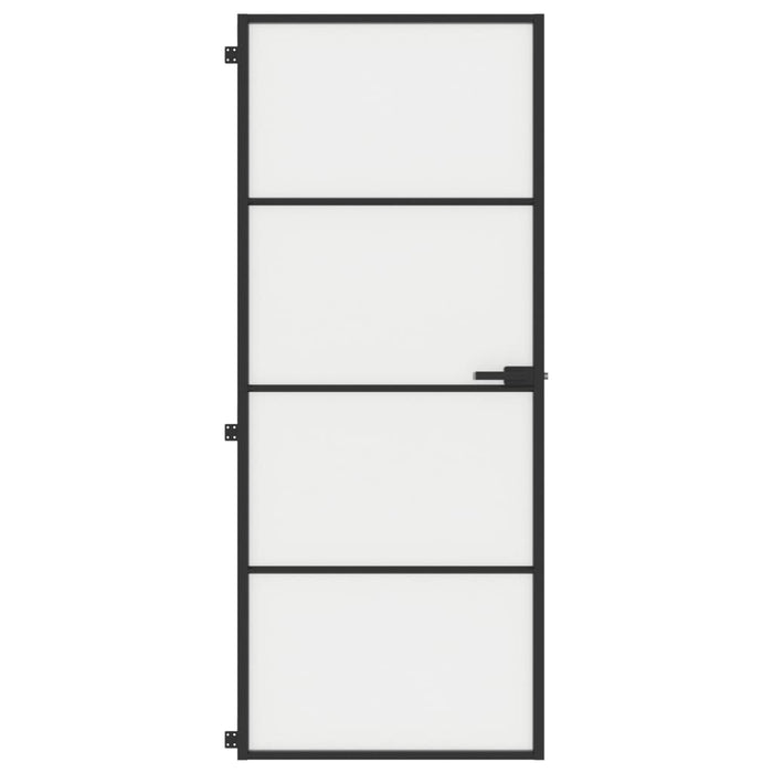 Ușă de interior negru 83x201,5 cm sticlă securiz./aluminiu slim - WALTI WALTI