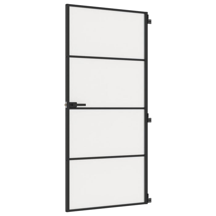 Ușă de interior negru 93x201,5 cm sticlă securiz./aluminiu slim - WALTI WALTI