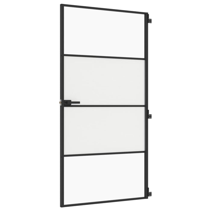 Ușă interior negru 102,5x201,5 cm sticlă securiz./aluminiu slim - WALTI WALTI