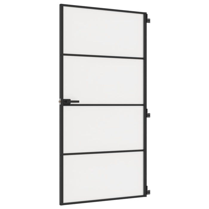 Ușă interior negru 102,5x201,5 cm sticlă securiz./aluminiu slim - WALTI WALTI