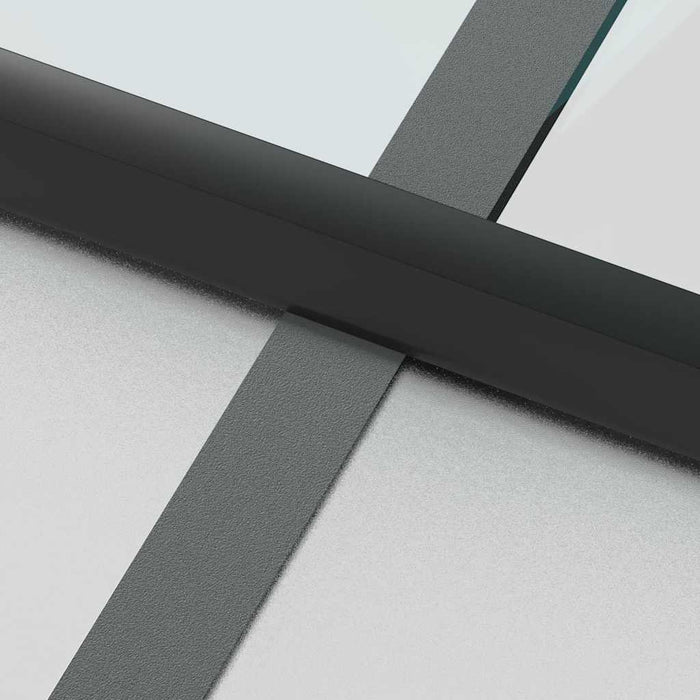 Ușă de interior negru 76x201,5 cm sticlă securiz./aluminiu slim WALTI