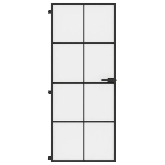 Ușă de interior negru 83x201,5 cm sticlă securiz./aluminiu slim - WALTI WALTI