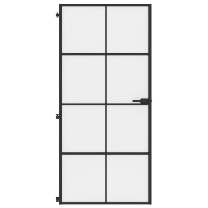 Ușă de interior negru 93x201,5 cm sticlă securiz./aluminiu slim - WALTI WALTI