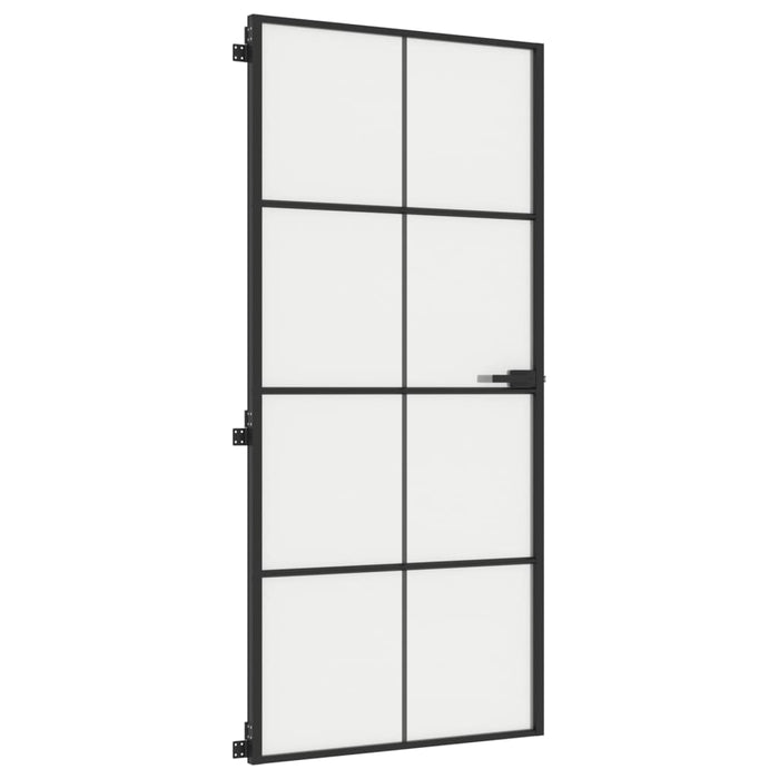 Ușă de interior negru 93x201,5 cm sticlă securiz./aluminiu slim - WALTI WALTI