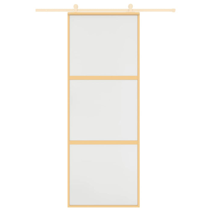 Ușă glisantă, auriu, 76x205 cm, sticlă ESG mată și aluminiu WALTI