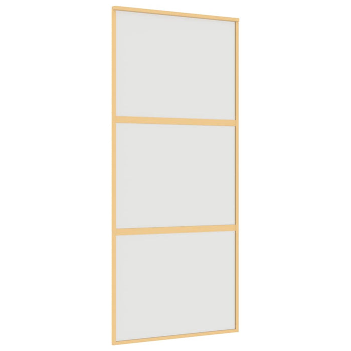 Ușă glisantă, auriu, 90x205 cm, sticlă ESG mată și aluminiu WALTI