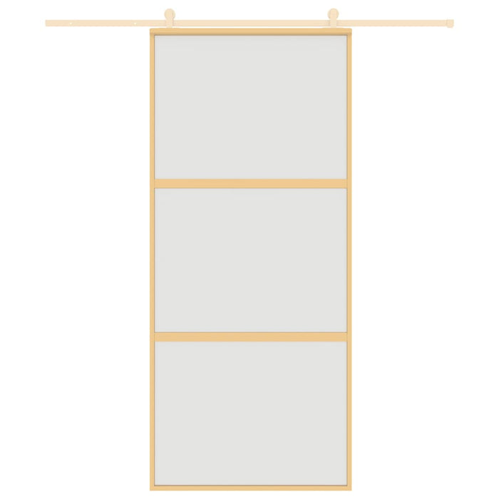 Ușă glisantă, auriu, 90x205 cm, sticlă ESG mată și aluminiu WALTI