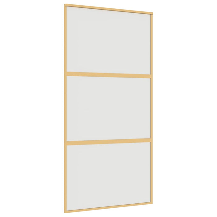 Ușă glisantă, auriu, 102,5x205 cm, sticlă ESG mată și aluminiu WALTI