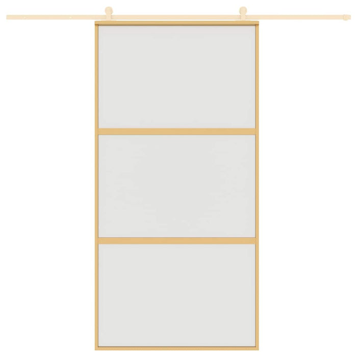 Ușă glisantă, auriu, 102,5x205 cm, sticlă ESG mată și aluminiu WALTI