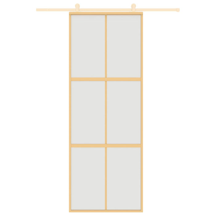Ușă glisantă, auriu, 76x205 cm, sticlă ESG mată și aluminiu WALTI