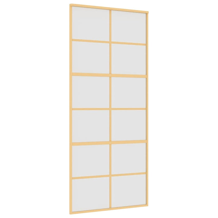 Ușă glisantă, auriu, 90x205 cm, sticlă ESG mată și aluminiu WALTI