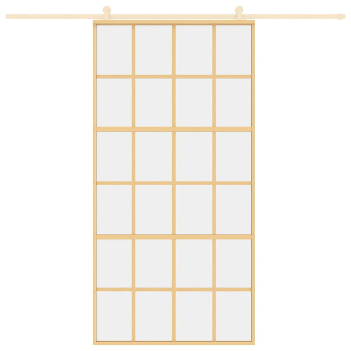 Ușă glisantă, auriu, 102,5x205 cm, sticlă ESG mată și aluminiu - WALTI WALTI