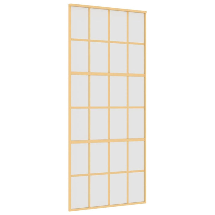 Ușă glisantă, auriu, 90x205 cm, sticlă ESG mată și aluminiu - WALTI WALTI
