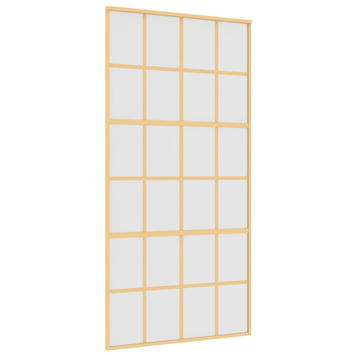 Ușă glisantă, auriu, 102,5x205 cm, sticlă ESG mată și aluminiu WALTI
