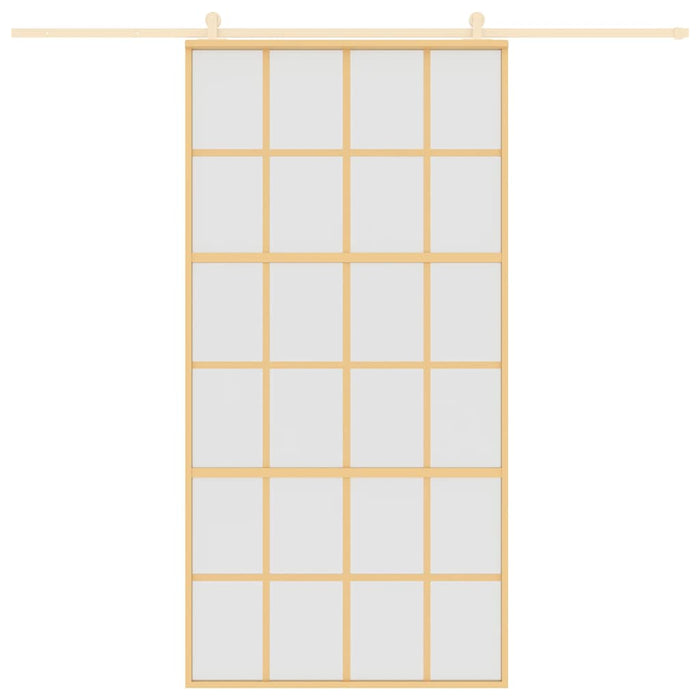 Ușă glisantă, auriu, 102,5x205 cm, sticlă ESG mată și aluminiu WALTI