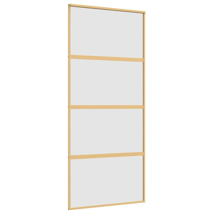 Ușă glisantă, auriu, 90x205 cm, sticlă ESG mată și aluminiu WALTI