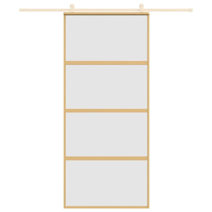 Ușă glisantă, auriu, 90x205 cm, sticlă ESG mată și aluminiu WALTI