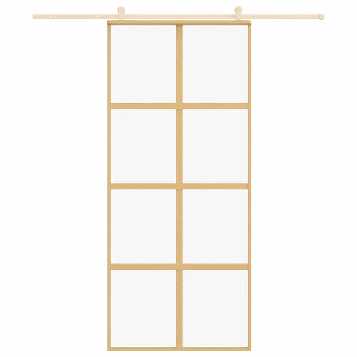 Ușă glisantă, auriu, 90x205 cm, sticlă ESG mată și aluminiu WALTI