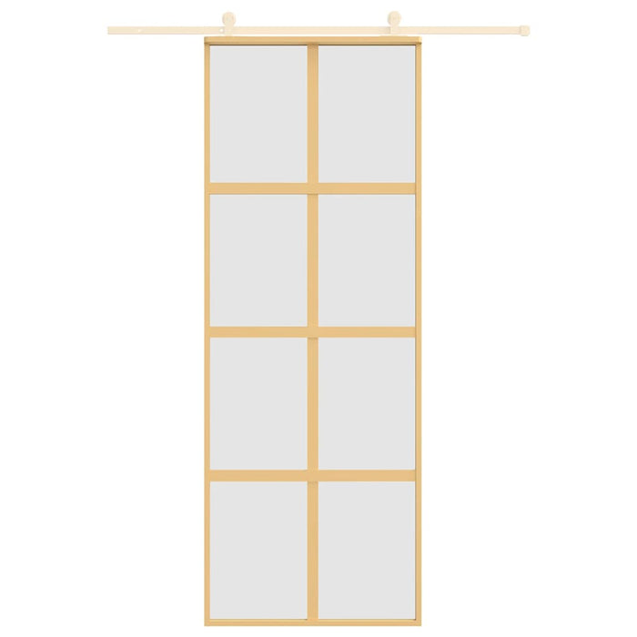 Ușă glisantă, auriu, 76x205 cm, sticlă ESG mată și aluminiu - WALTI WALTI