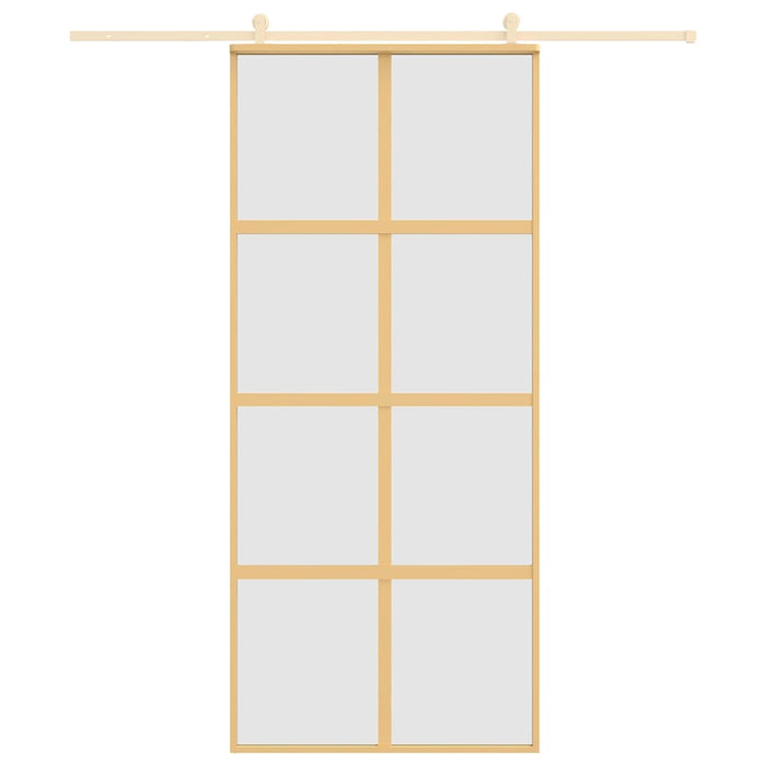 Ușă glisantă, auriu, 90x205 cm, sticlă ESG mată și aluminiu WALTI
