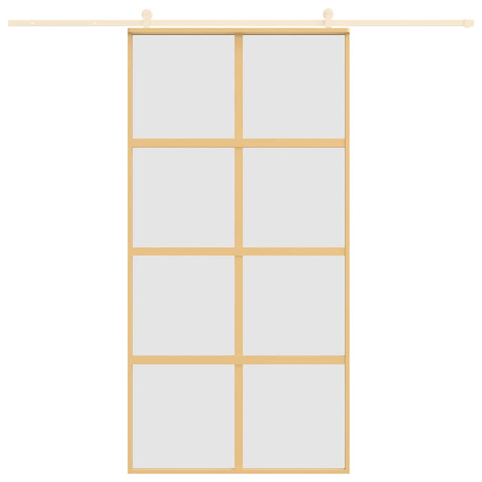Ușă glisantă, auriu, 102,5x205 cm, sticlă ESG mată și aluminiu WALTI