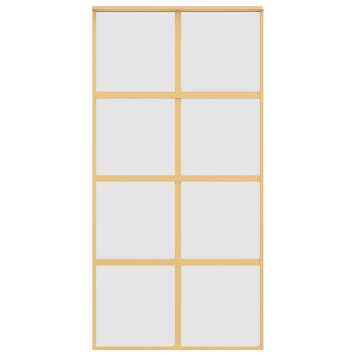 Ușă glisantă, auriu, 102,5x205 cm, sticlă ESG mată și aluminiu WALTI