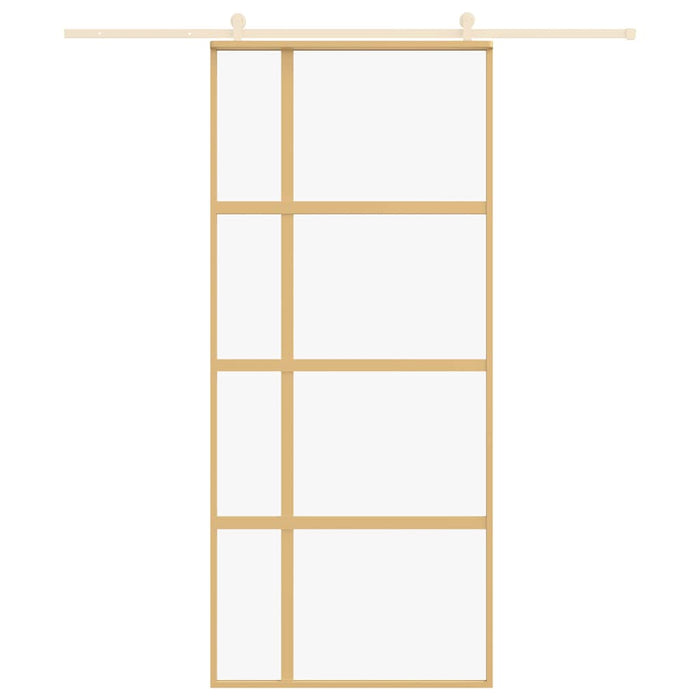 Ușă glisantă, auriu, 90x205 cm, sticlă ESG mată și aluminiu WALTI