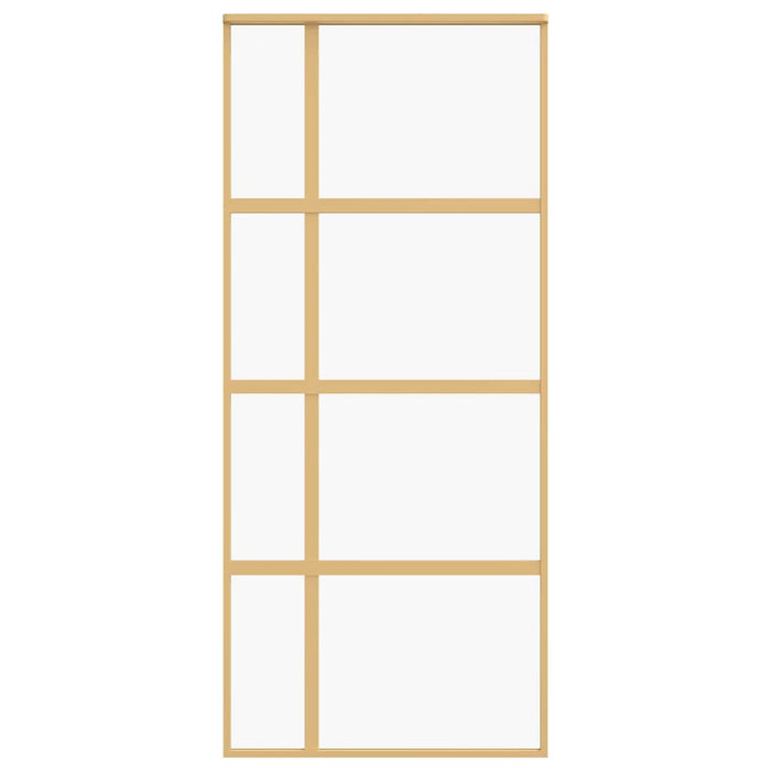 Ușă glisantă, auriu, 90x205 cm, sticlă ESG mată și aluminiu WALTI