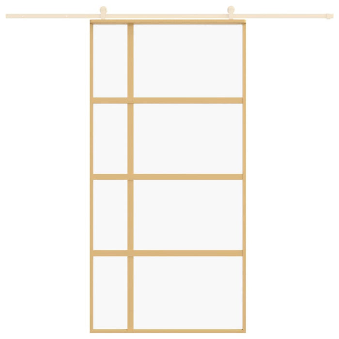 Ușă glisantă, auriu, 102,5x205 cm, sticlă ESG mată și aluminiu WALTI
