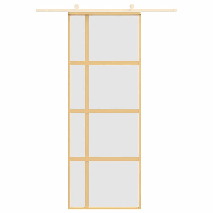 Ușă glisantă, auriu, 76x205 cm, sticlă ESG mată și aluminiu WALTI