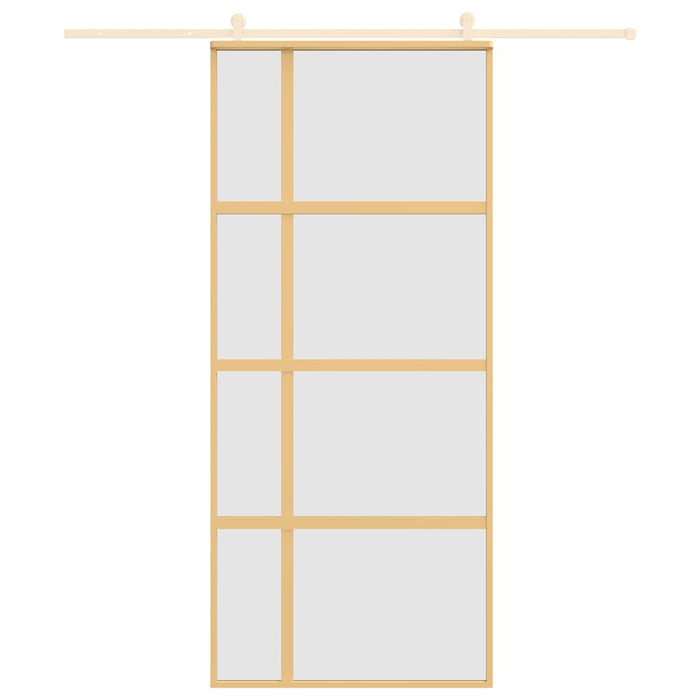 Ușă glisantă, auriu, 90x205 cm, sticlă ESG mată și aluminiu - WALTI WALTI