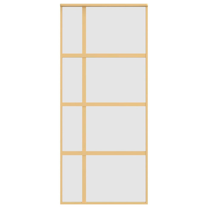 Ușă glisantă, auriu, 90x205 cm, sticlă ESG mată și aluminiu - WALTI WALTI