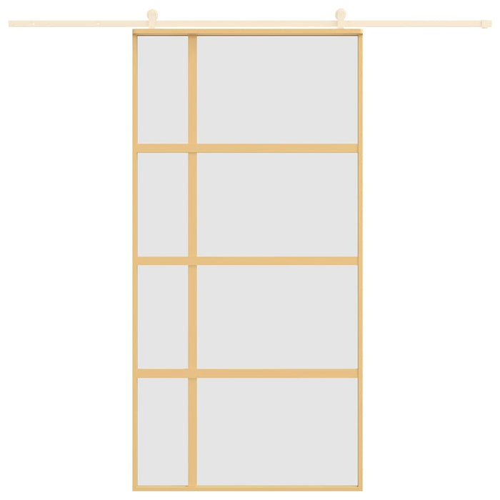 Ușă glisantă, auriu, 102,5x205 cm, sticlă ESG mată și aluminiu WALTI