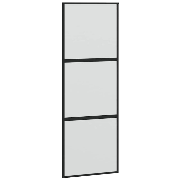 Ușă glisantă, negru, 76x205 cm, sticlă securizată și aluminiu - WALTI WALTI