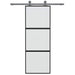 Ușă glisantă, negru, 76x205 cm, sticlă securizată și aluminiu - WALTI WALTI