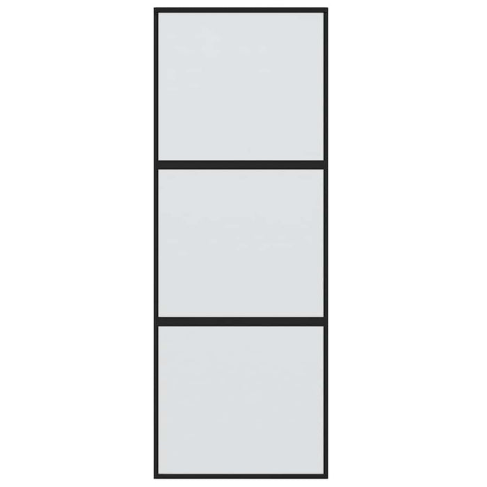 Ușă glisantă, negru, 76x205 cm, sticlă securizată și aluminiu - WALTI WALTI