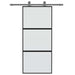 Ușă glisantă, negru, 90x205 cm, sticlă securizată și aluminiu - WALTI WALTI