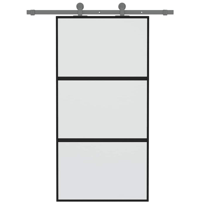 Ușă glisantă, negru, 102,5x205 cm, sticlă securizată/aluminiu - WALTI WALTI