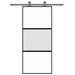Ușă glisantă, negru, 90x205 cm, sticlă securizată și aluminiu - WALTI WALTI