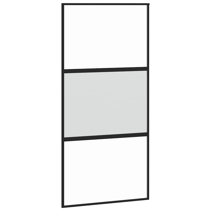 Ușă glisantă, negru, 102,5x205 cm, sticlă securizată/aluminiu - WALTI WALTI