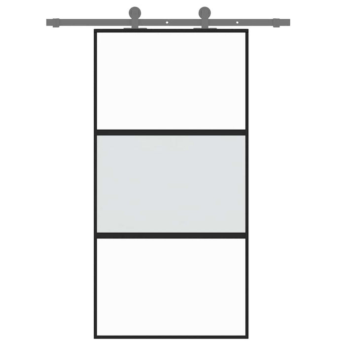 Ușă glisantă, negru, 102,5x205 cm, sticlă securizată/aluminiu - WALTI WALTI