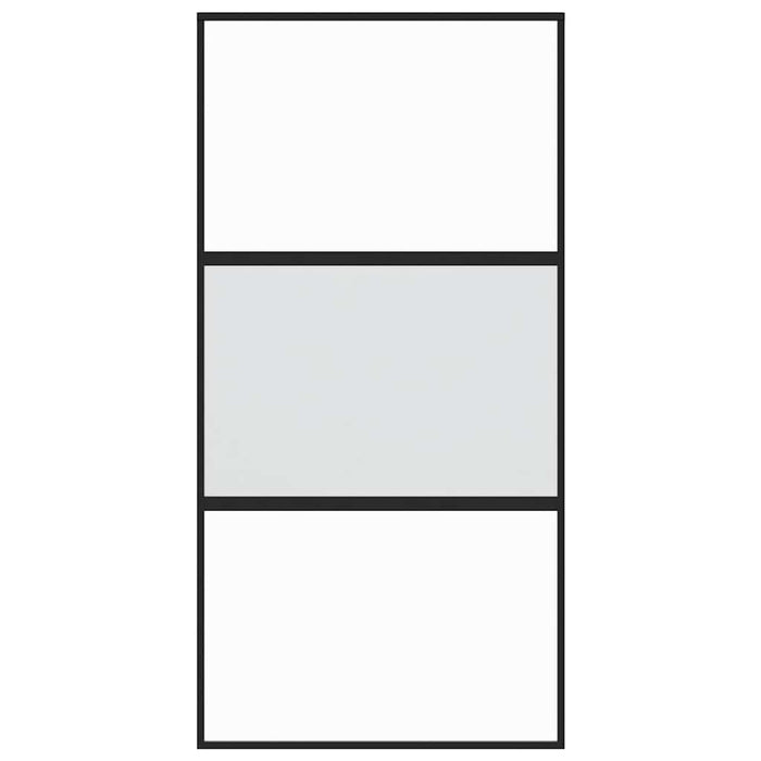 Ușă glisantă, negru, 102,5x205 cm, sticlă securizată/aluminiu - WALTI WALTI