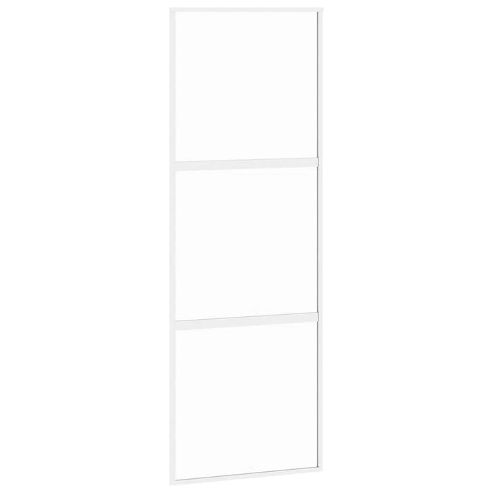 Ușă glisantă, alb, 76x205 cm, sticlă securizată/aluminiu WALTI