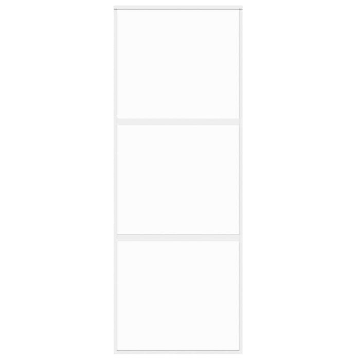 Ușă glisantă, alb, 76x205 cm, sticlă securizată/aluminiu WALTI