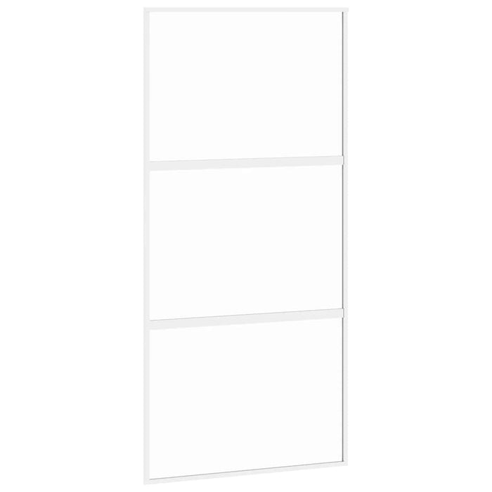 Ușă glisantă, alb, 102,5x205 cm, sticlă securizată/aluminiu WALTI
